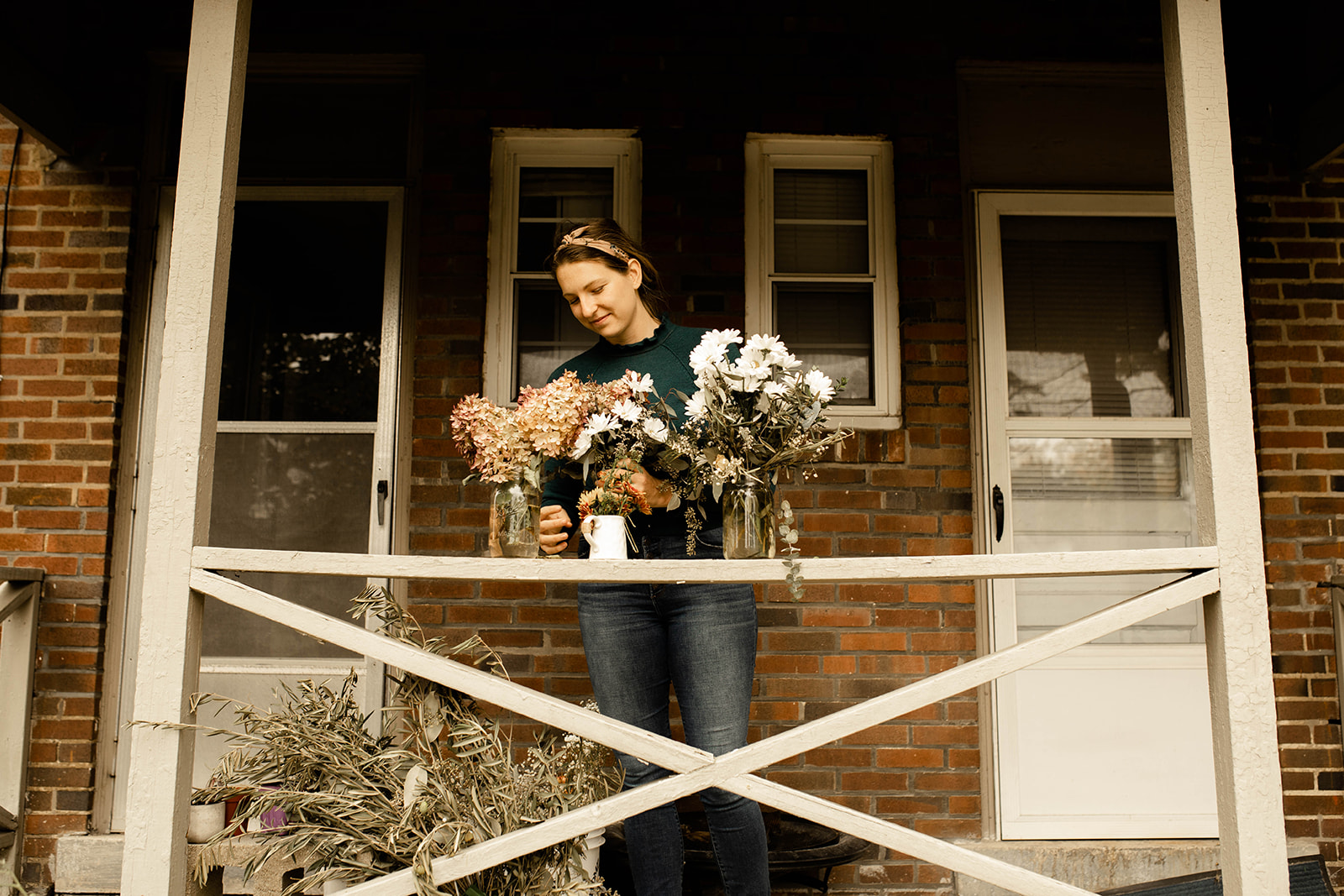 Owner Tori Prokup with Flowers